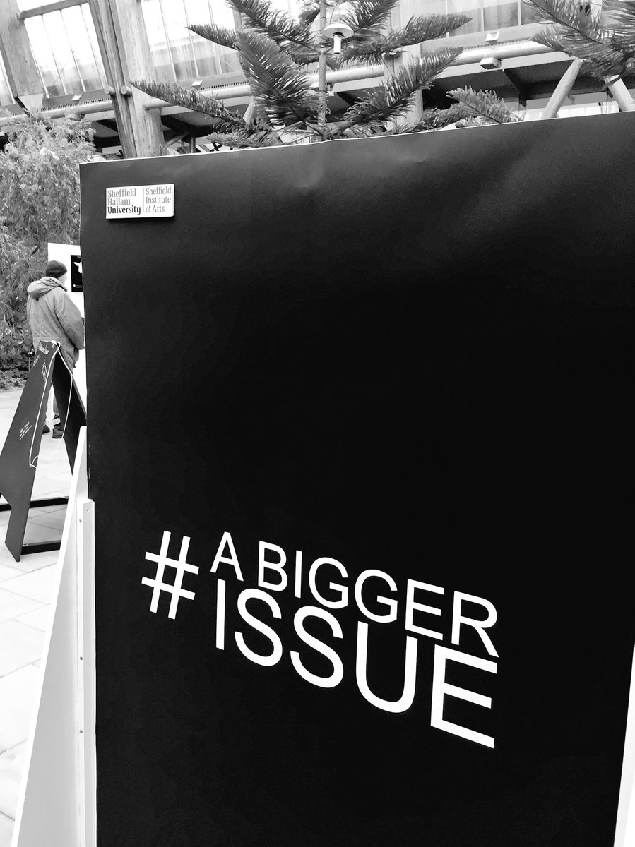 DTE_SHU's tweet photo. #ABiggerIssue starts today at the #wintergardens in #Sheffield about #homelessness #designstudents @sheffhallamuni #SIA 🙌 https://t.co/bJjEPnmVnt