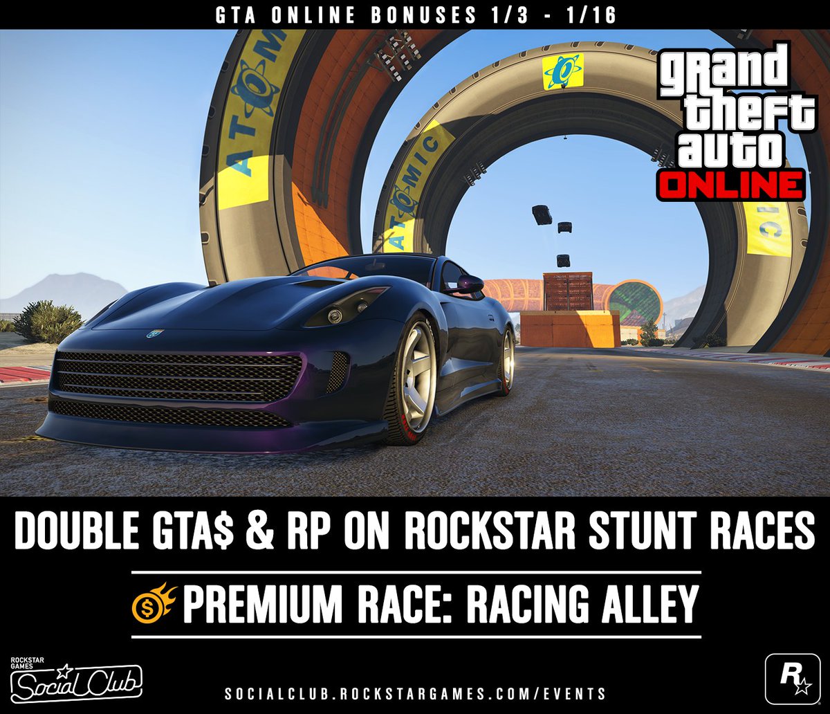 RockstarGames's tweet image. Last day:
•Earn +25% on Vehicle Exports
•2x GTA$ Rockstar Stunt Races
•25% off Special Cargo Warehouses
&amp;amp; more rsg.ms/0d40662