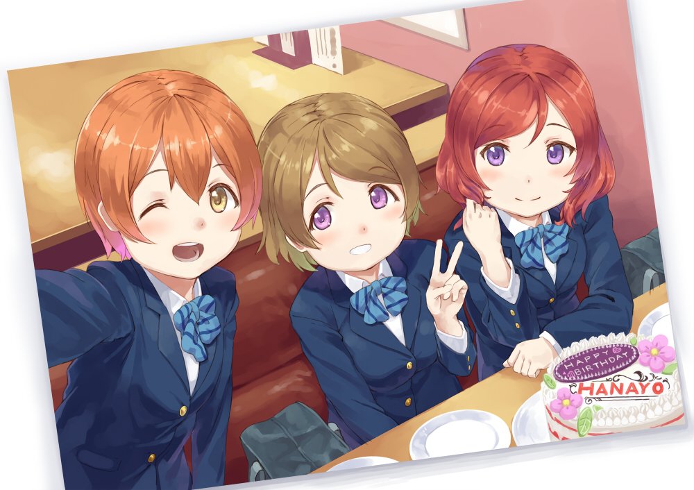星空凛 ,小泉花陽 ,西木野真姫 「花陽ちゃんお誕生日おめでとう!

#小泉花陽生誕祭2017 」|エイチスのイラスト