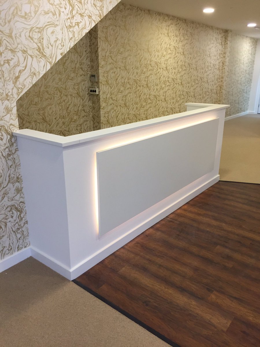 TaskDevelopment's tweet photo. Forget #blueMonday take a look at one of our fab new bespoke #receptioncounters we've just finished for one of our clients #furniture https://t.co/8fR5RkTwQF