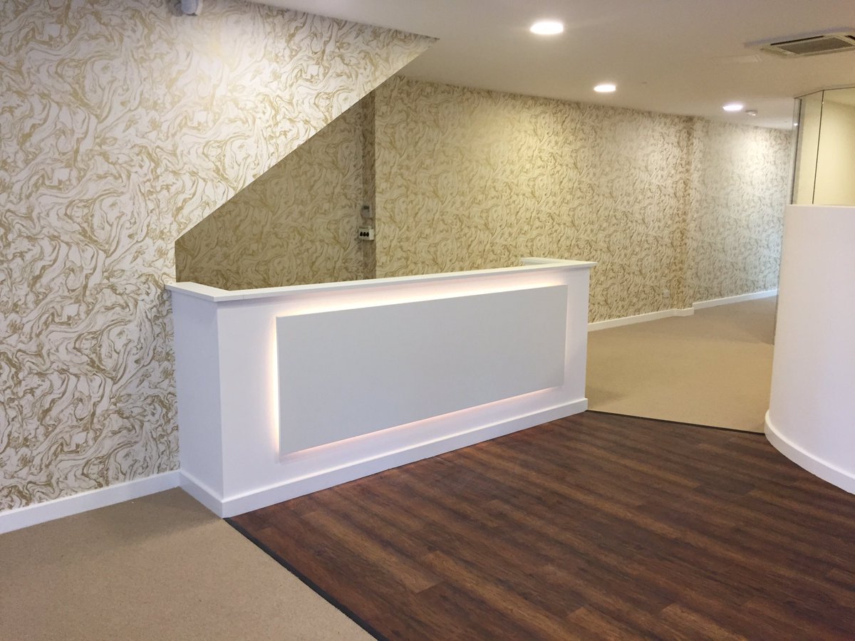 TaskDevelopment's tweet photo. Forget #blueMonday take a look at one of our fab new bespoke #receptioncounters we've just finished for one of our clients #furniture https://t.co/8fR5RkTwQF