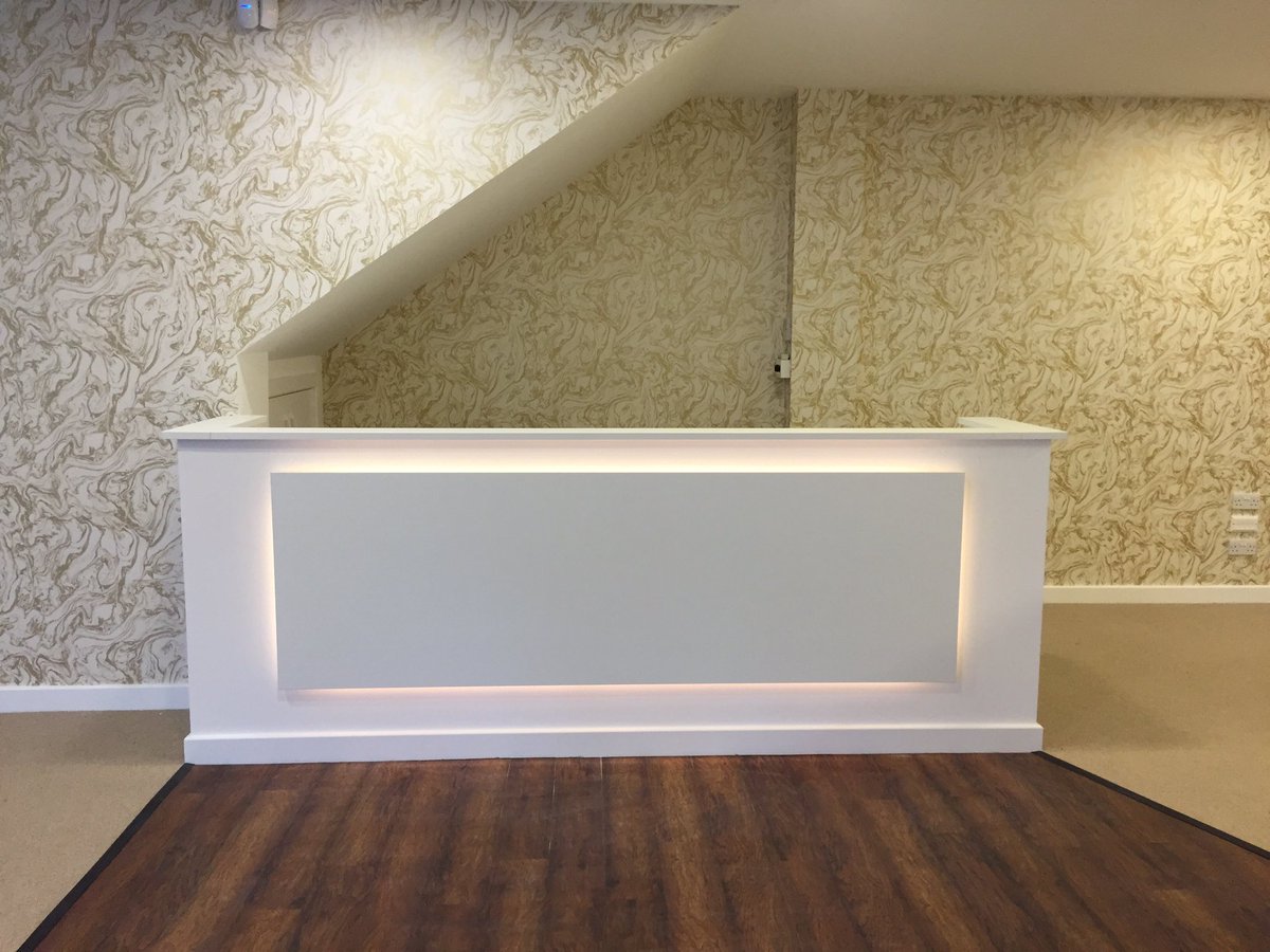 TaskDevelopment's tweet photo. Forget #blueMonday take a look at one of our fab new bespoke #receptioncounters we've just finished for one of our clients #furniture https://t.co/8fR5RkTwQF