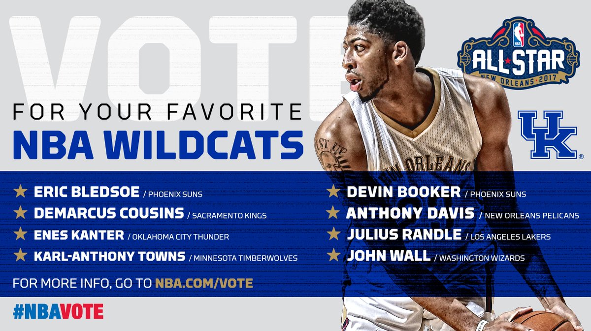 KentuckyMBB's tweet photo. An easy way of doing it. Just retweet this. We'll get it started with @AntDavis. #NBAVOTE https://t.co/80tq5vh0tp
