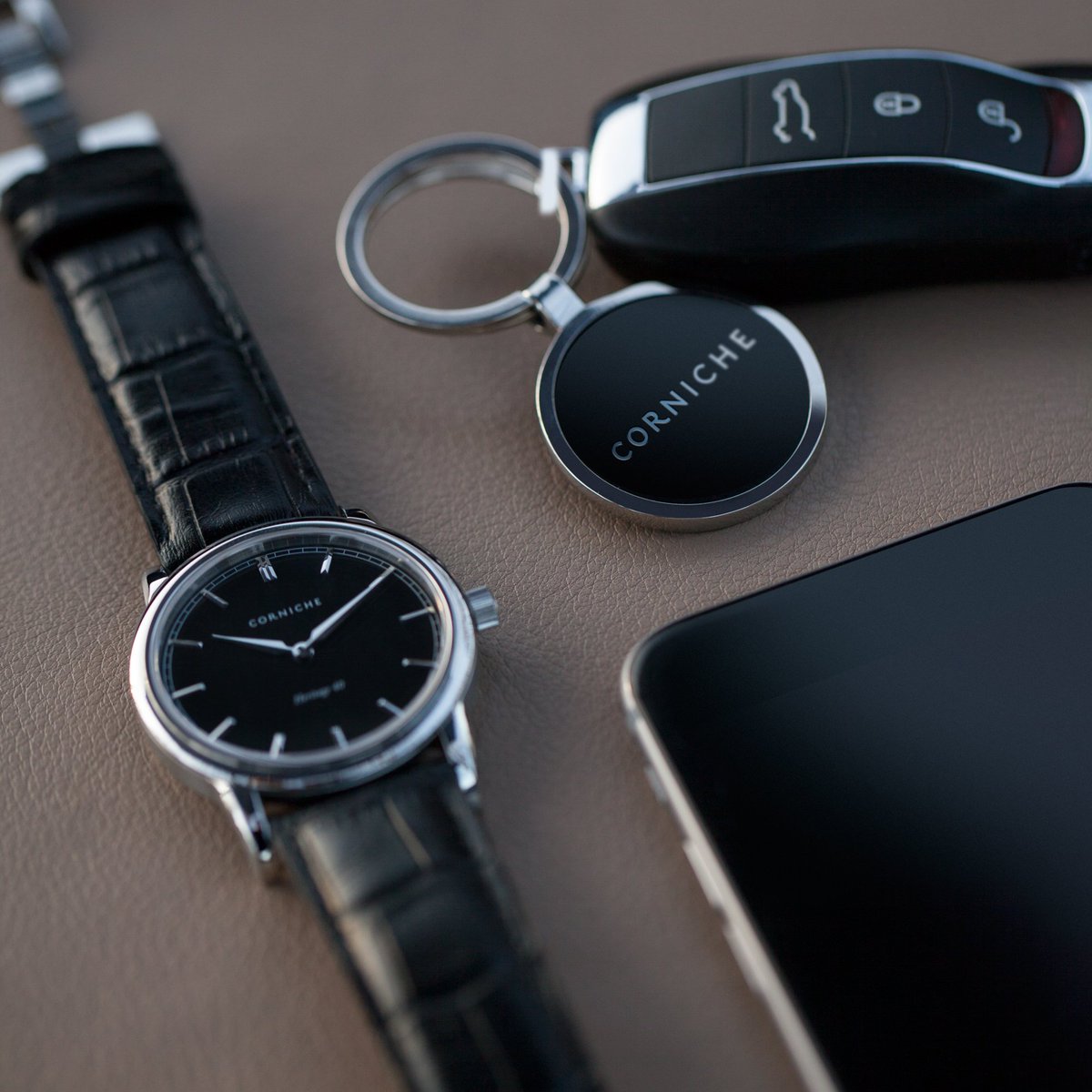 cornichewatches's tweet photo. Monday #essentials including the new Corniche keyring that is included in all watch orders. Discover more on https://t.co/LNAQjtj0HY https://t.co/45uEZnoDYB