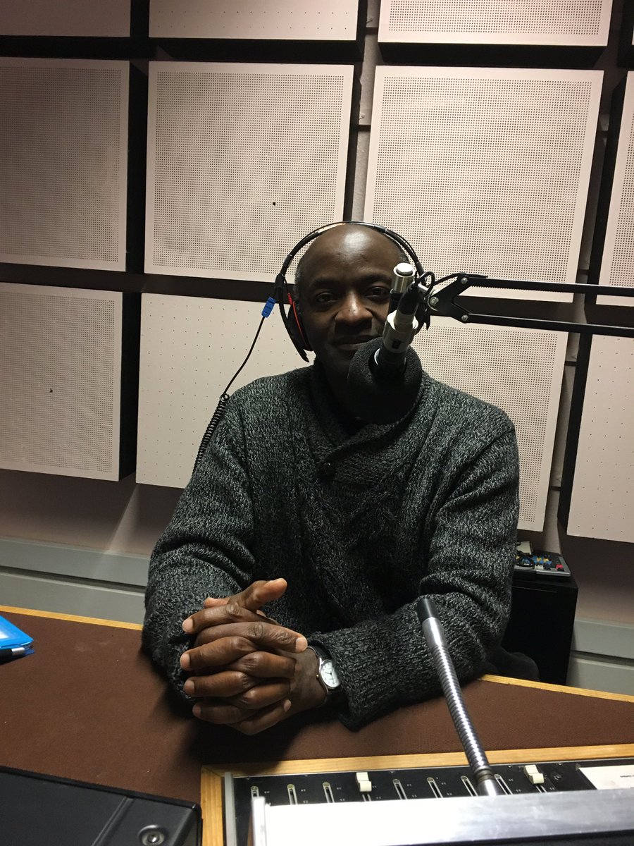 Tayo Aluko, about to go live on @bbcrb with Claire Cavanagh, talking about JUST AN ORDINARY LAWYER, tonight and tomorrow at the Ustinov