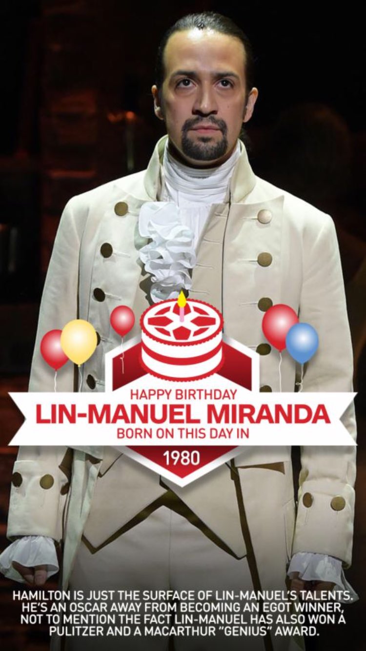 I SHARE THE SAME BIRTHDAY AS LIN-MANUEL MIRANDA !!! HAPPY BIRTHDAY MY DUDE     