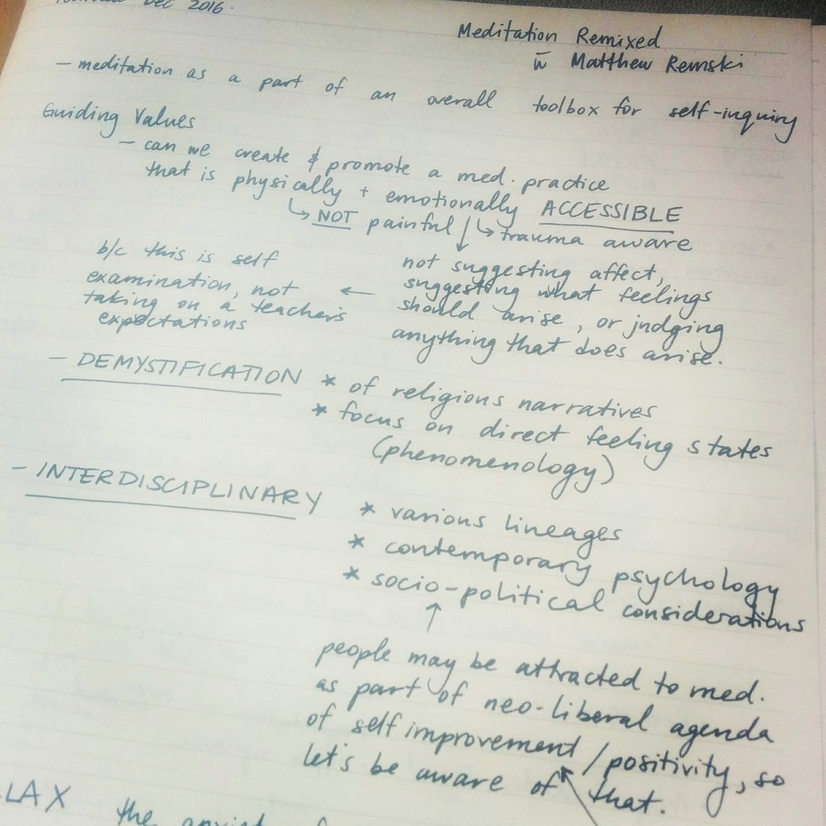 thebranchesyoga's tweet photo. Listening to @matthewremski #mettaversity course "Meditation Remixed" -- appreciating the thoughtful pedagogy and open ended approach https://t.co/qfu0B4n4Ln