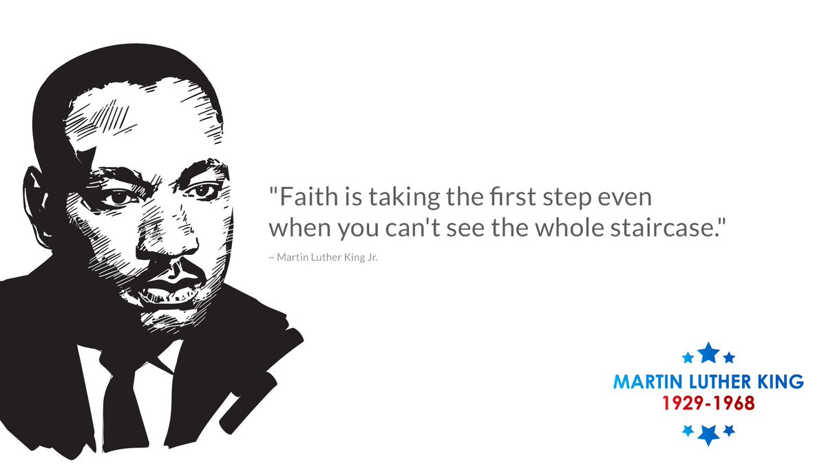 SVCCTempe's tweet photo. "Faith is taking the first step even when you can't see the whole staircase." - Martin Luther King Jr.    #MLKDay https://t.co/zlFNCSrLzn