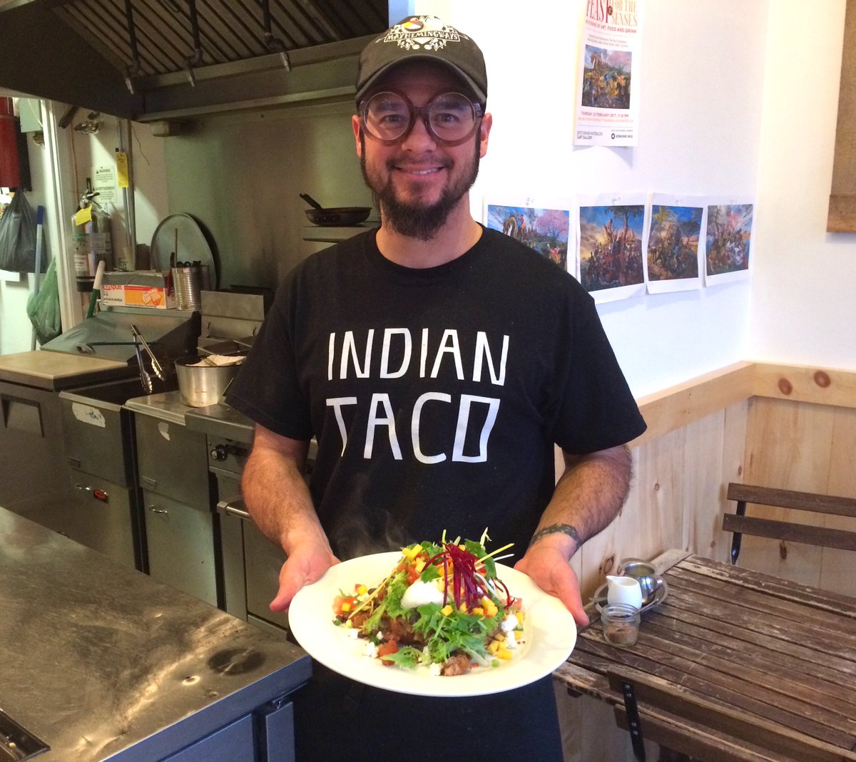 Epic art (@KentMonkman). Epic food &amp; drink (Shawn Adler from <a href="/powwowcafe/">Pow Wow Cafe</a>). Thurs 23 Feb. FeastV tix going fast. ow.ly/zrfh30837u1