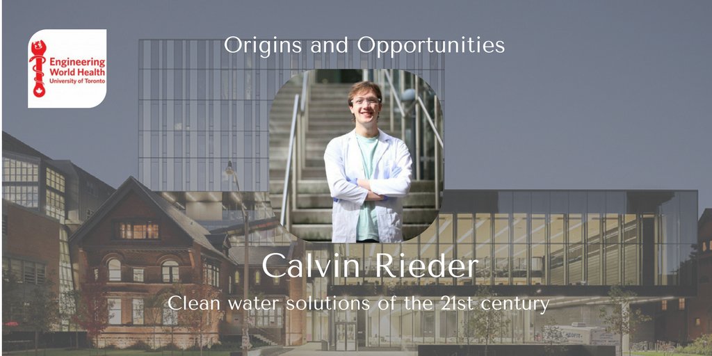 We're pleased to have <a href="/TEDxToronto/">TEDxToronto</a> alum Calvin Rieder to speak about his clean water solution for the Symposium morning session! #2017EWHS