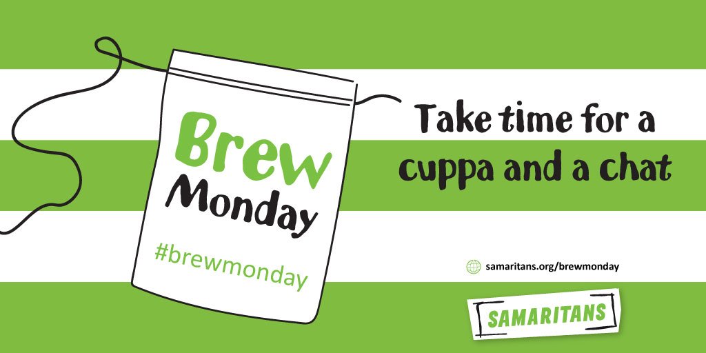 samaritans's tweet photo. We hope our various #BrewMonday messages have given you inspiration this #BlueMonday - thank you to everyone who's taken part #WeListen https://t.co/wFsm9AcOXe