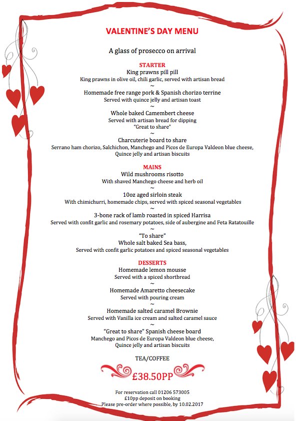 #ValentineDayMenu #love #fun #dinner #drinks