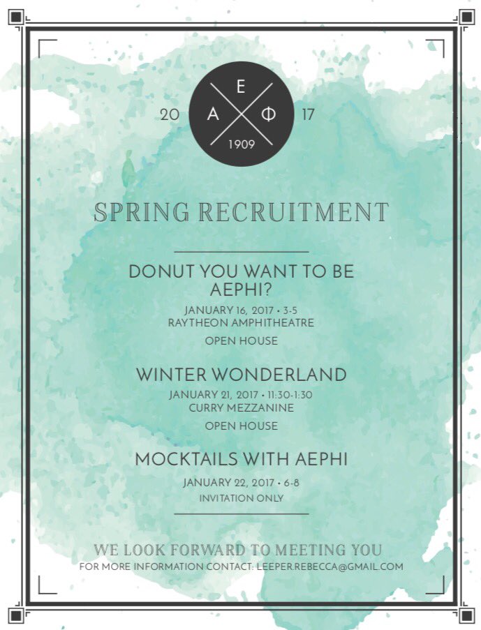 Our first official Spring Recruitment event is TODAY! We can't wait to meet you 💚