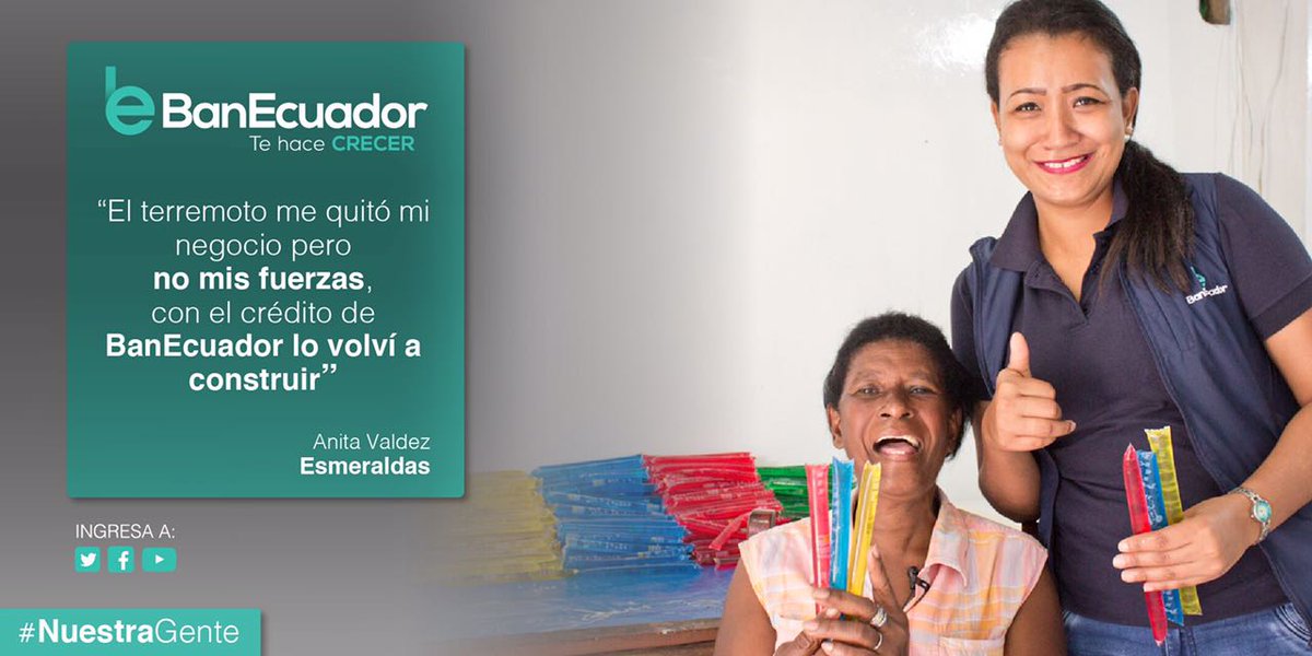 BanEcuadorBP's tweet photo. La nueva banca pública destina sus esfuerzos para cristalizar los sueños de #NuestraGente, ¡se parte del cambio!. https://t.co/1BeM1e9yxr