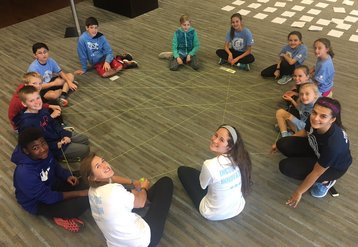 UNC_CSLS's tweet image. Using string to connect all of the leadership lessons they learned today #CSLS #sharingourleadership