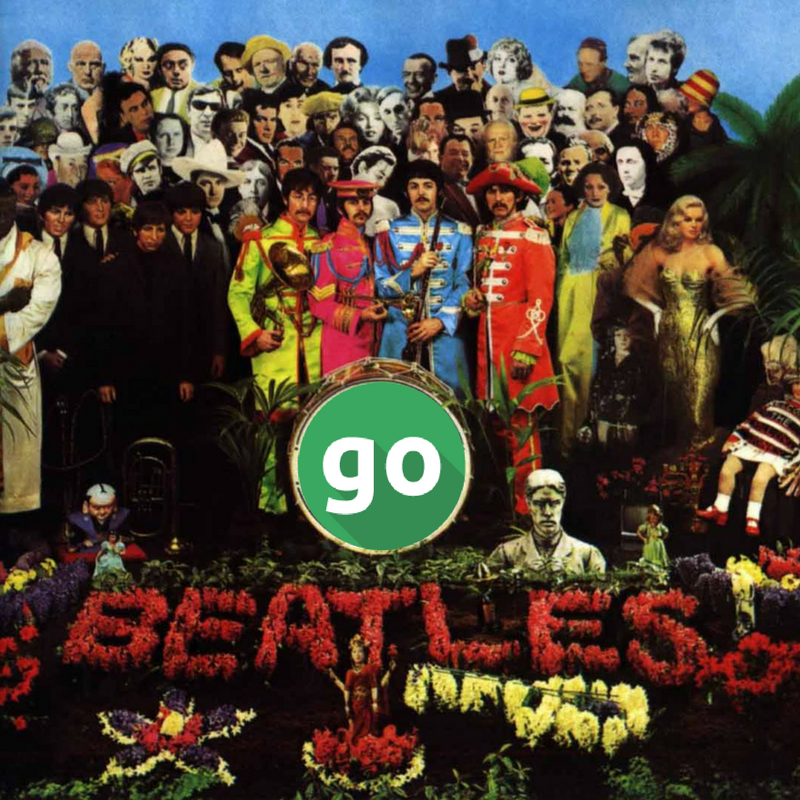 goprofe's tweet photo. Encuentra nuestro logo en una de las portadas más famosas de todos los tiempos, Sgt. Pepper's Lonely Hearts Club Band de @thebeatles https://t.co/SfsqcaZTWo