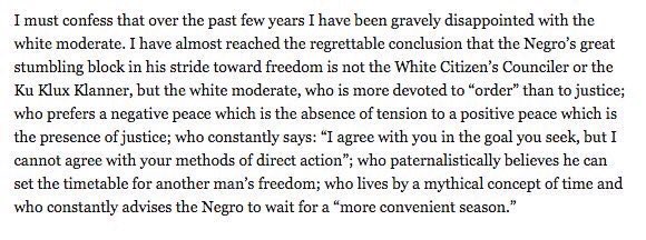 sperte's tweet photo. He still speaks to us today: “Letter from a Birmingham Jail” https://t.co/nIYVtPigCs #MLK #IHaveADream #honorthedream #JusticeOverOrder https://t.co/EqMFWo6eBs