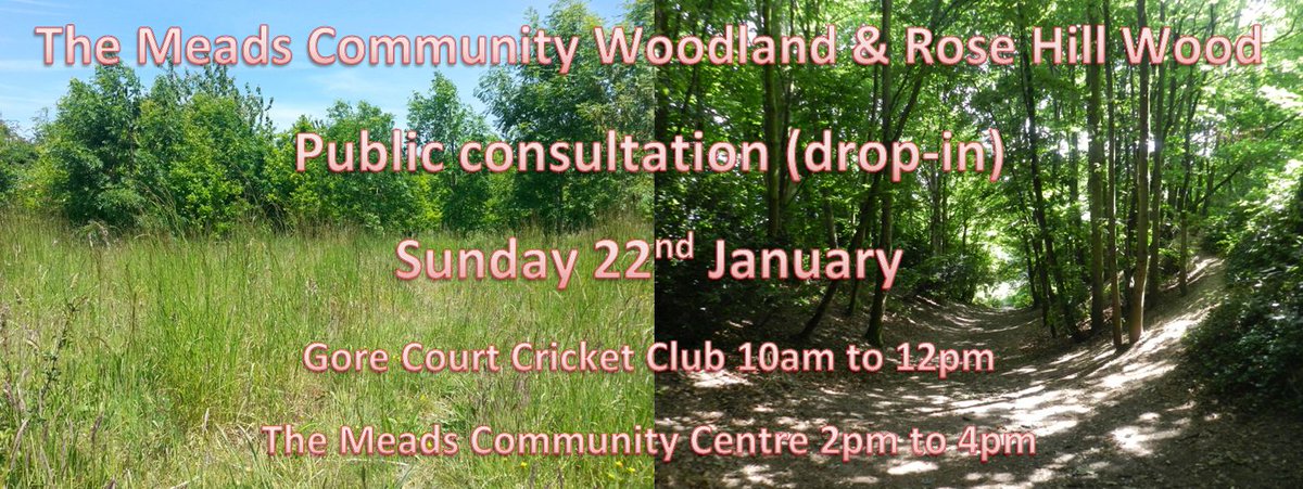 WWHHi's tweet photo. Final drop-in sessions will allow comment to be recorded &amp; shape the draft management plans for #TheMeadsCommunityWoodland &amp; #RoseHillWood https://t.co/KQtpxo4lSs