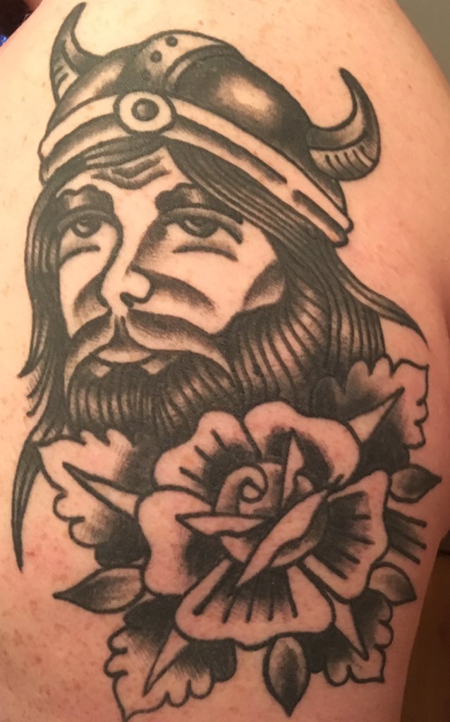 <a href="/DarrenBrass/">Darren Brass</a> And Here's My 'Traditional Viking' Done By Lofi Tattooer...