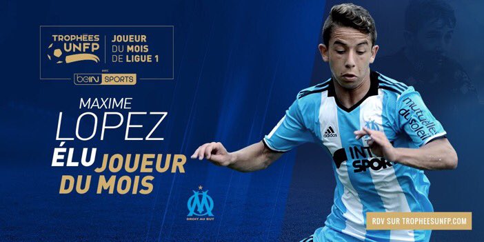 OM_Officiel's tweet image. .@lopezmaxime1 élu joueur du mois 🙏🏼 #TropheesUNFP