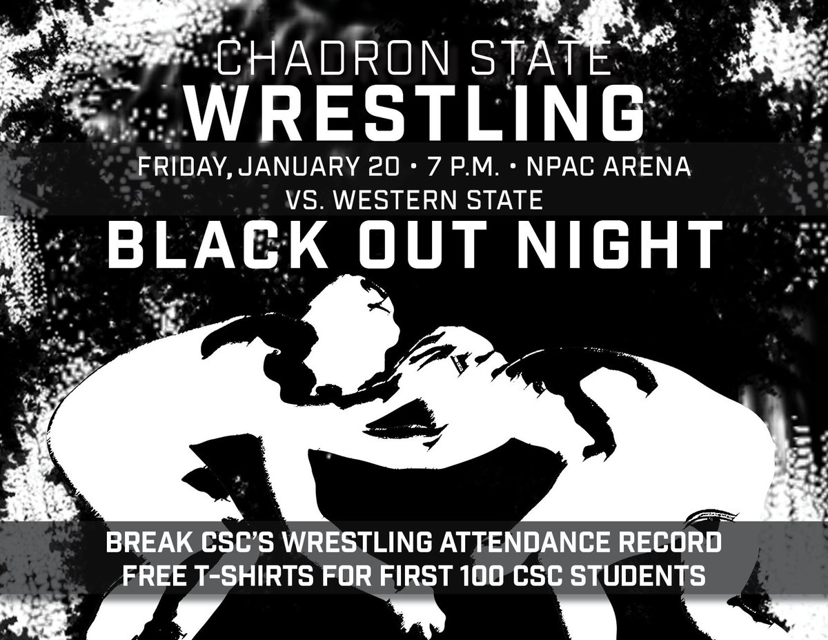 cscnest's tweet image. Come support @eaglecsc Wrestling this Friday night! Wear black, and let's break that attendance record! Free t-shirts to first 100 students.