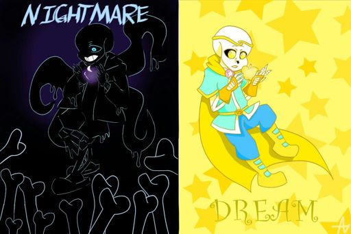 skeleton gamer on X: Nightmare sans and dream sans are so cute   / X