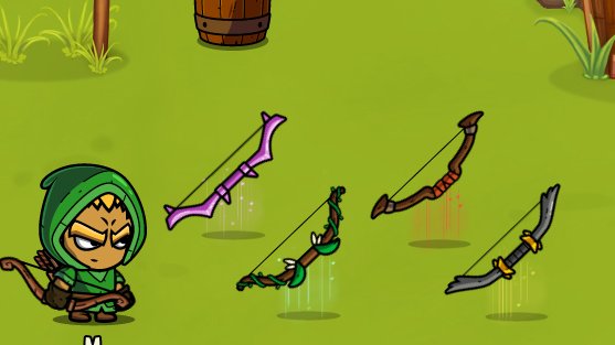 Bigosaur's tweet photo. A new set of bow weapons with some cool effects coming in the next version of #MMiaW soon. Shoot through obstacles, set enemies on fire... https://t.co/sWsOJGSCaV