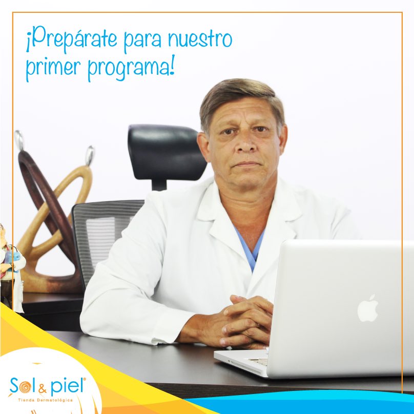 solypiel's tweet photo. A pocos días del primer programa con el Dr. Kléber Ollague, te dará consejos para cuidar tu piel ☀ https://t.co/7mrS5NxxQo