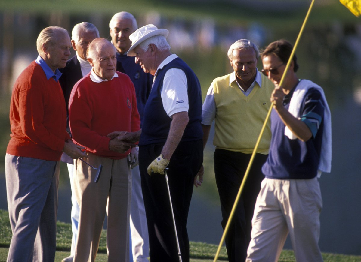 PGATour's tweet photo. Arnold Palmer was an integral part of the @cbgolfchallenge.
• 34 starts
• 5 wins
• First winner of the tournament
• Final win on TOUR (62nd) https://t.co/bgBRCrz5au