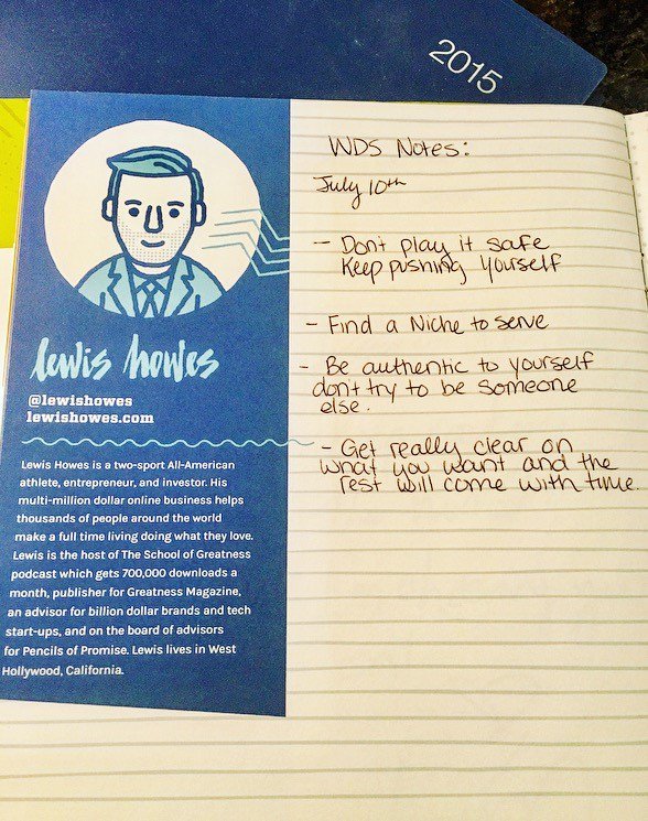 Look what I found <a href="/LewisHowes/">Lewis Howes</a> .Throwback to WDS 2015 when I first heard your story. #timeflies #entrepreneur #WDS #lewishowes #hustle