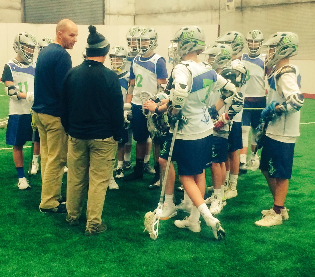 CruitCast's tweet photo. @3dMidAtlantic team talk before the Junior Elite Final against @Lax_Factory #capbox17 @3dLacrosse @3dRising https://t.co/3wJiP6iJvB