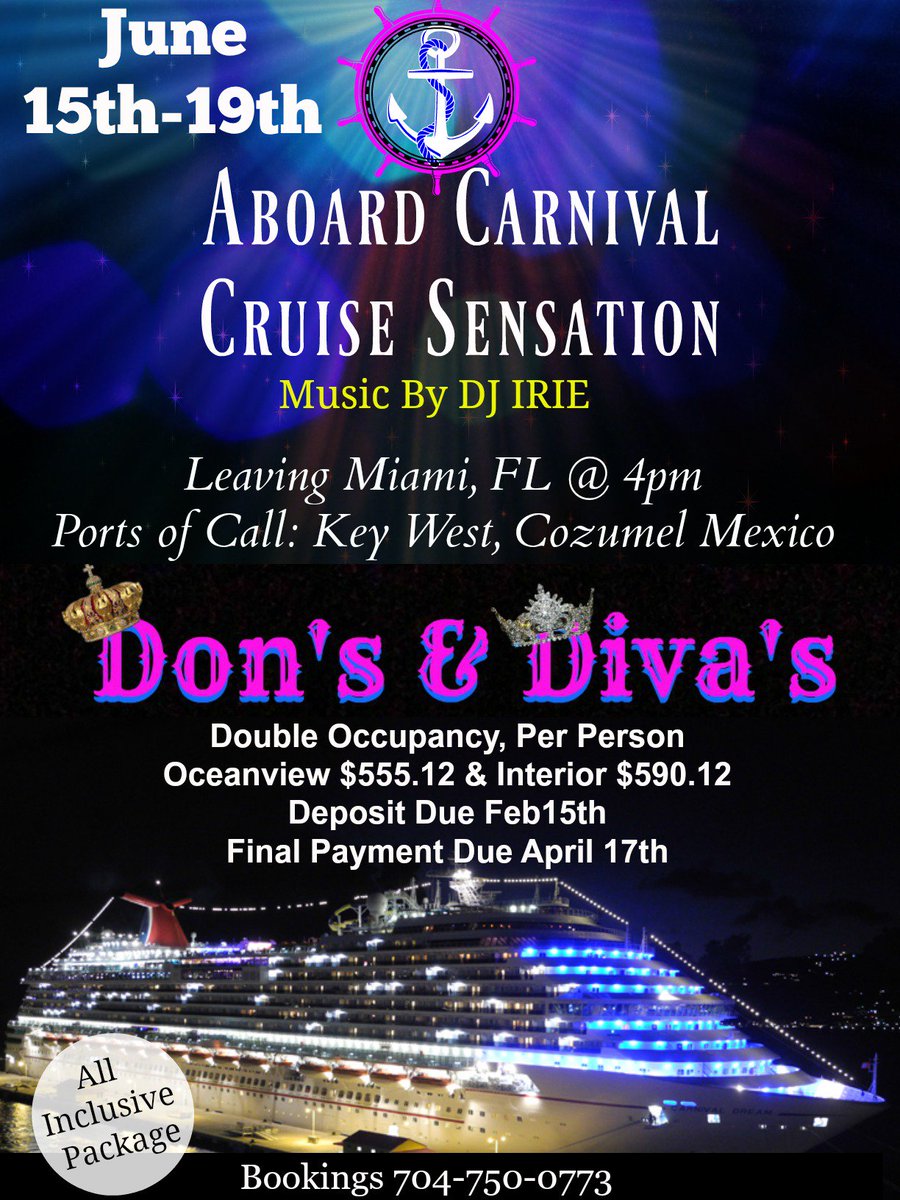 cater2uVIP's tweet photo. Dons &amp; Diva Part 2
MEXICO (June 15-19)
from Miami Fl @ 4pm any questions call 704-750-0773 https://t.co/zNdxYkZLBn