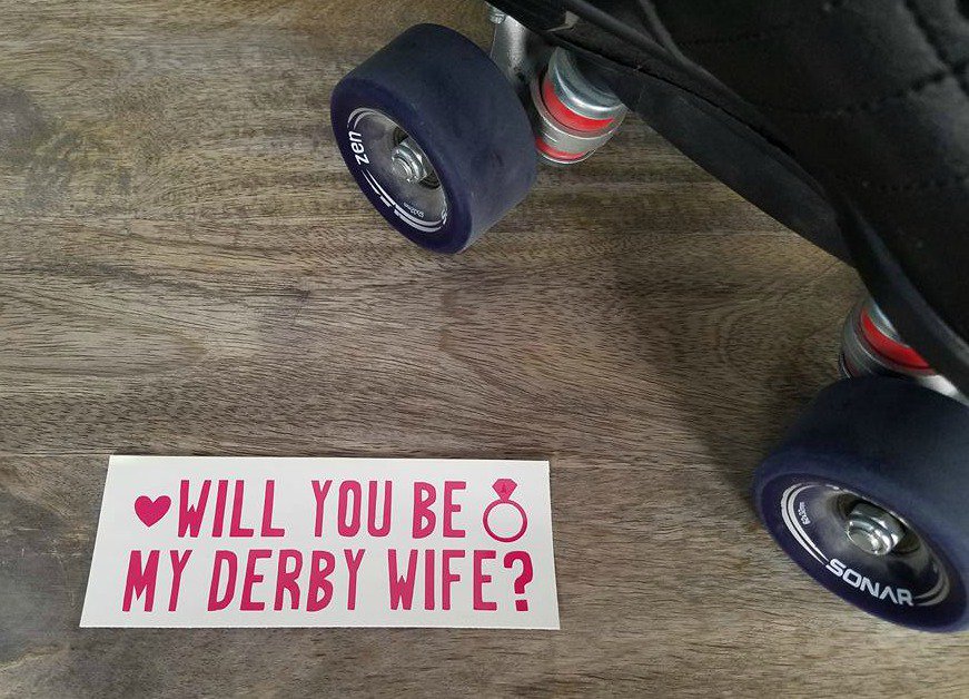 StickyFix's tweet image. Valentine's Day is less than a month away! Have you proposed to your Derby Wife yet?? #rollerderby #ValentinesDay Sticky-Fix.com