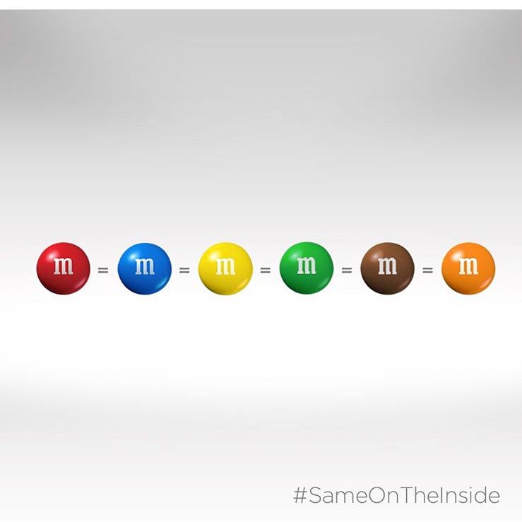 prozxch_'s tweet image. Happy MLK Day #SameOnTheInside @mmschocolate