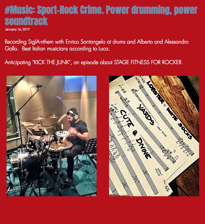 Sport_Crime's tweet photo. #Music: Sport-Rock Crime. Power drumming, power soundtrack
https://t.co/STfBTJxJ8F #rock #drums #EnricoSantangelo #DigitalLakeStudio https://t.co/D5lCtfhU9V