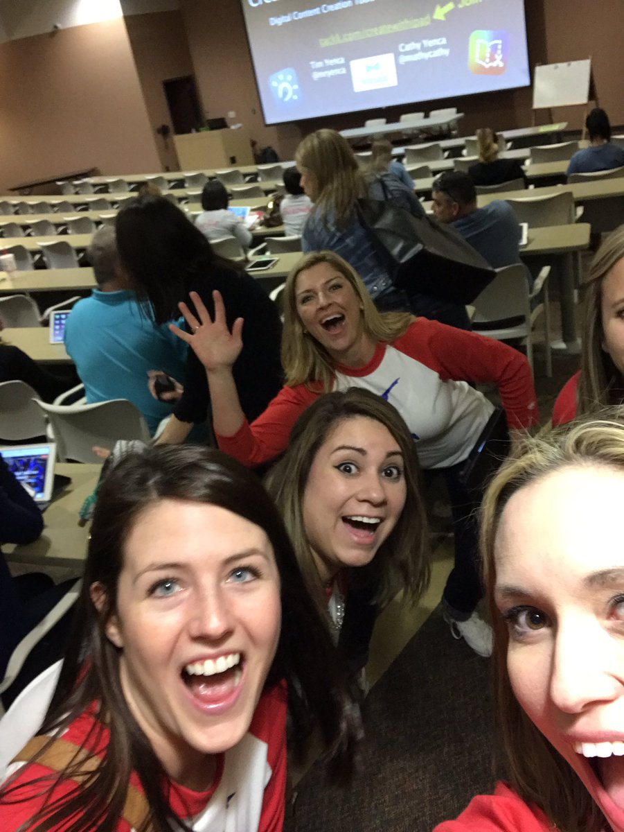 mrsdixonsclass's tweet photo. Photo bomb with Kathy #dptech2017 #dpapprace2017 #dapp https://t.co/Gn7wEnNSiC