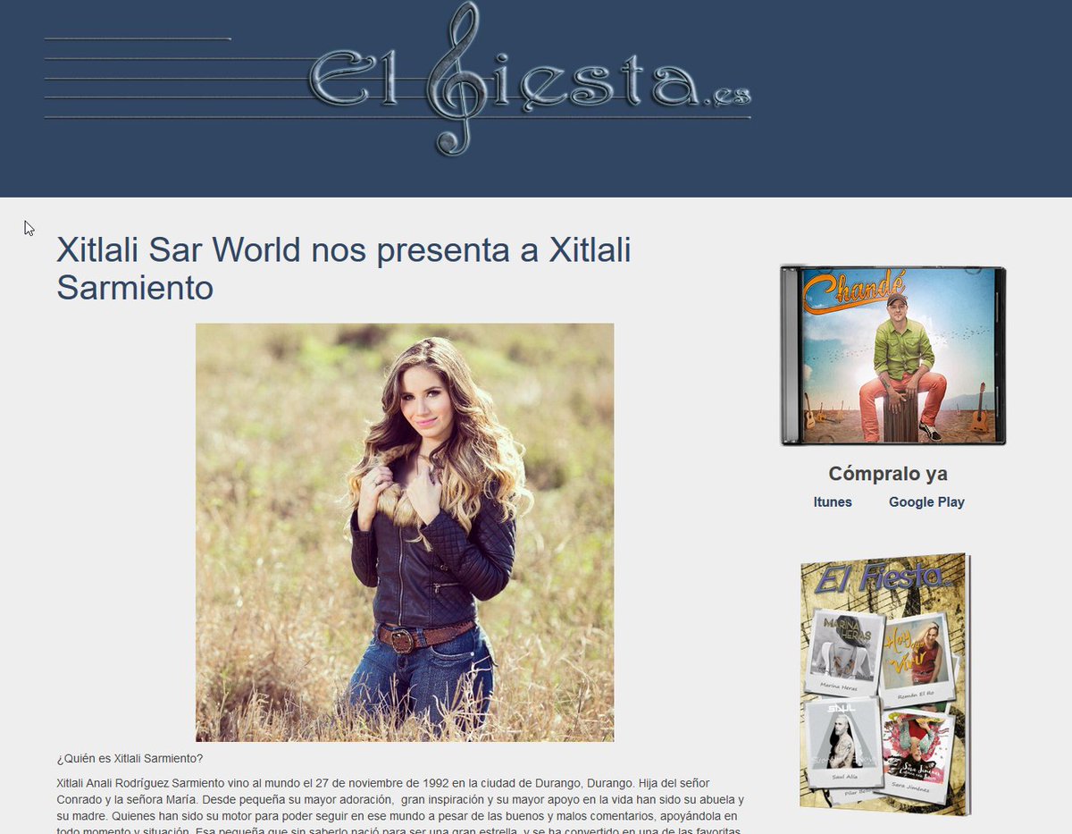 En elfiesta.es/index.php/noti… l@s amig@s de @Xitlalisarworld nos presenta a la artista mexicana <a href="/xitlaliSar/">Xitlali Sarmiento</a>