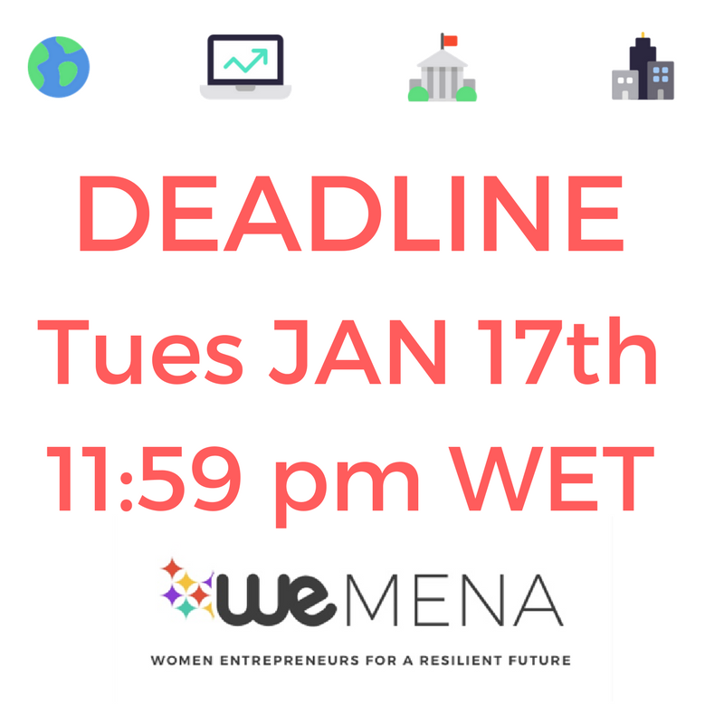 wemena2017's tweet photo. Time to finalize your application for @wemena2017 and SUBMIT before 11:59 pm WET tomorrow! https://t.co/YkZQQy4Lh2