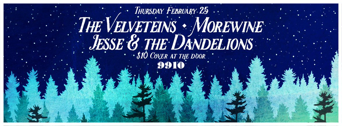 jessedandelion's tweet photo. Poster Tuesday! Throwback to when we played with the Velvetiens and Morewine at 9910 in Edmonton - Feb 25th 2016 #postertuesday https://t.co/VKBAkIpwAg