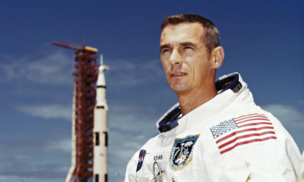 NASAKennedy's tweet image. We are very sad to report that today, we have lost another hero: Euguene Cernan, who was the last man to walk on the moon. Ad Astra, Gene.