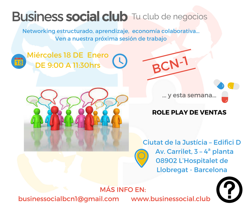 BusinessSocialC's tweet photo. Esta semana más y mejor! empezamos el Miércoles en Barcelona con un Role play de Ventas.
#NetBusiness #EmprenderMOLA
https://t.co/OOYg9WGuPU https://t.co/WrVgfjYpGi