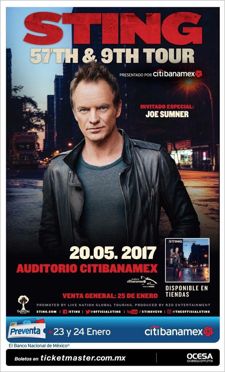 yosoyanlli's tweet photo. ese @Audcitibanamex se está poniendo guapo con sus conciertos: @OfficialSting nos visita en mayo! #mtyfollow #conciertos #mty #quéhacer https://t.co/BWE04m3JMo