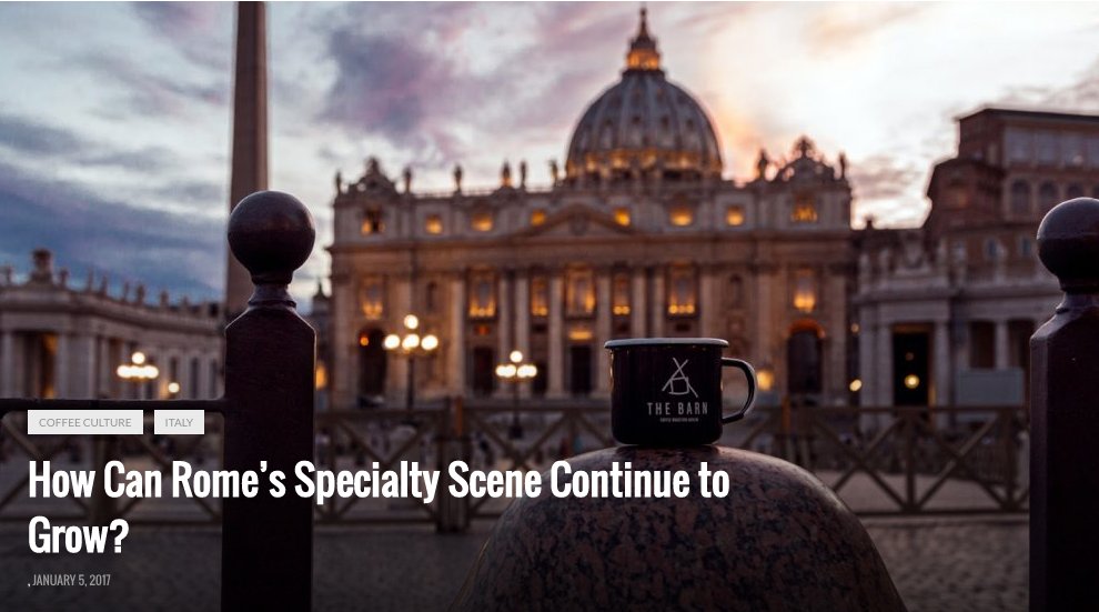 CoffeeInRome's tweet photo. A cool and recent article in English by @RomediaStudio on Rome's nascent Third Wave coffee scene- Worth reading!! https://t.co/aLkckQUfko https://t.co/lUkOO1y5CQ