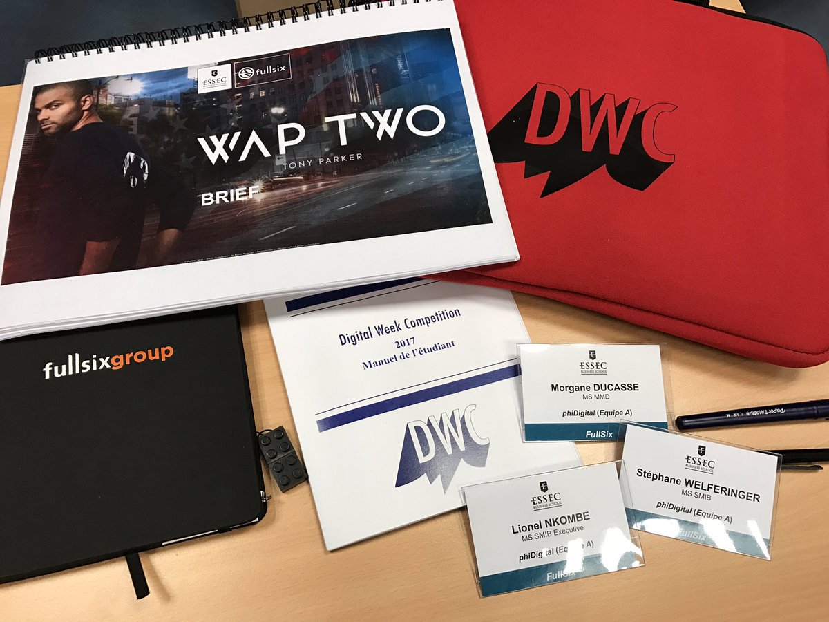 morganeducasse's tweet photo. L'équipe #phiDigital lancée sur le brief de @FullsixGroup pour @WapTwo la marque de @tonyparker ! #essecDWC @essec https://t.co/fexCAjQBLN