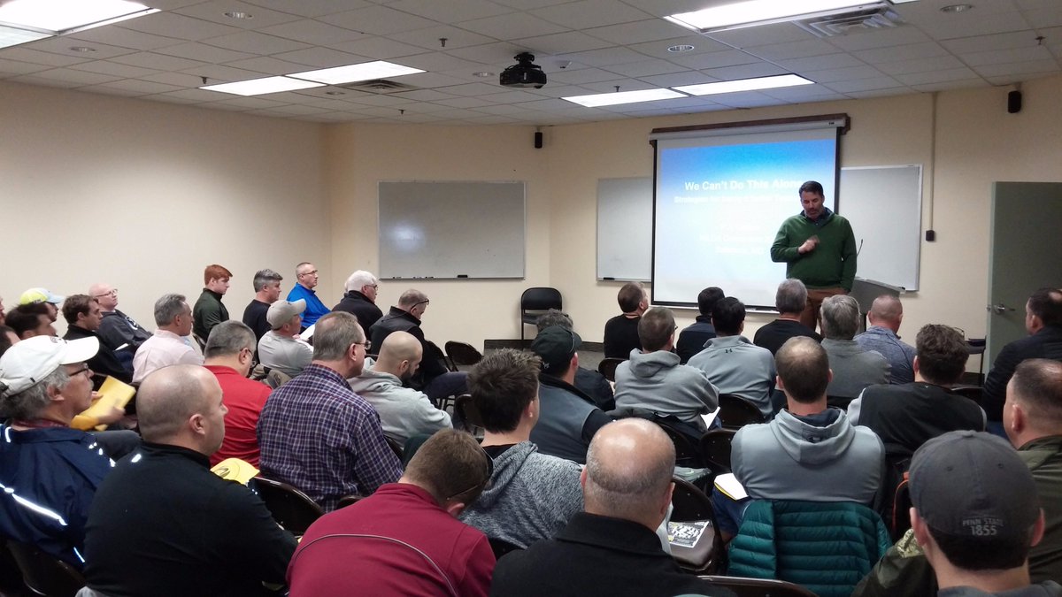 NILOA Official PJ Calello giving one of the 3 presentations at the PLA Men's Officials Clinic @ Williamson College's Alumni Hall