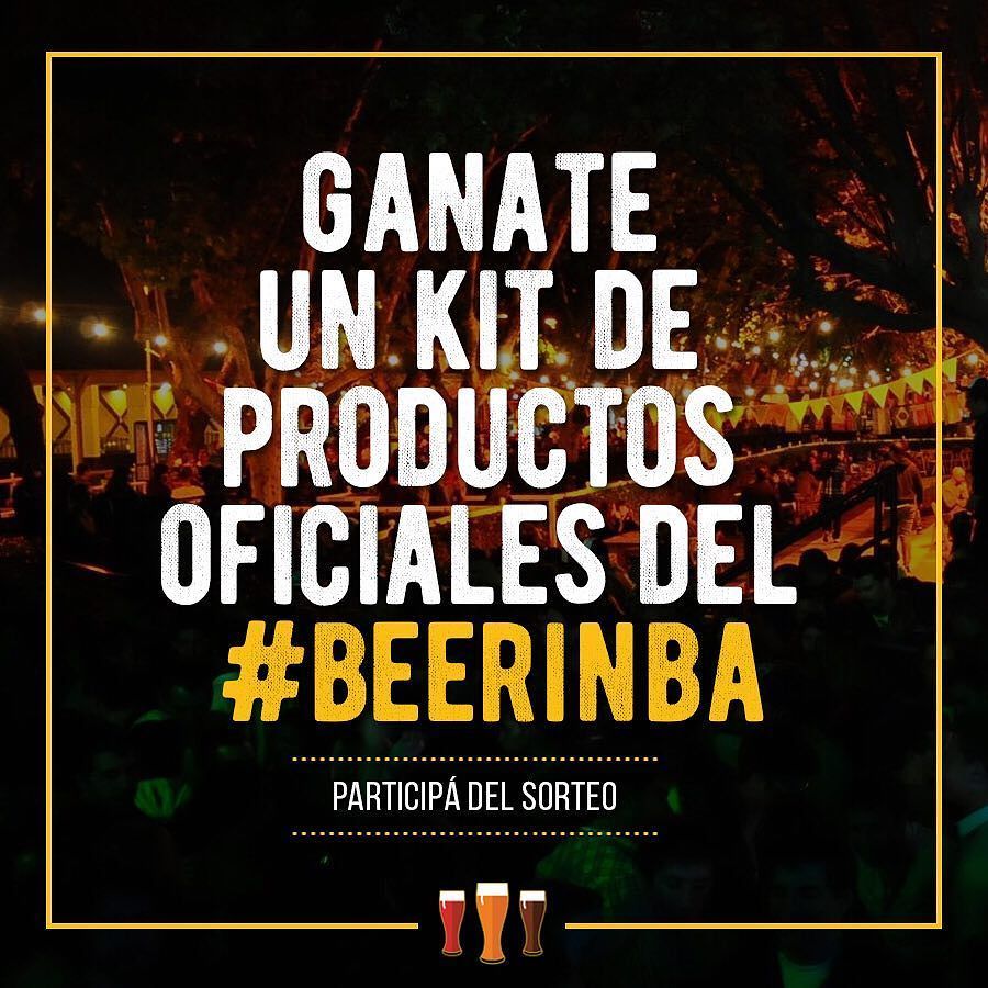 BeerInBA's tweet photo. Ganate un kit de productos oficiales del #BeerInBA. Dale like a la foto y etiquetá a dos amig@s. Se sortea un kit p… https://t.co/wrZMyUXP8B