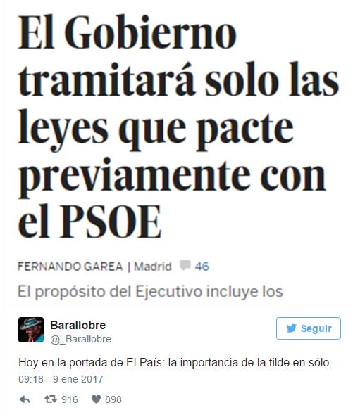 eldiarioes's tweet photo. ¿Qué hacemos con la tilde de sólo? ‘La tilde de la nostalgia” Por @lirondos 
https://t.co/7S22NVGh6v https://t.co/Vq1PWiBsoS