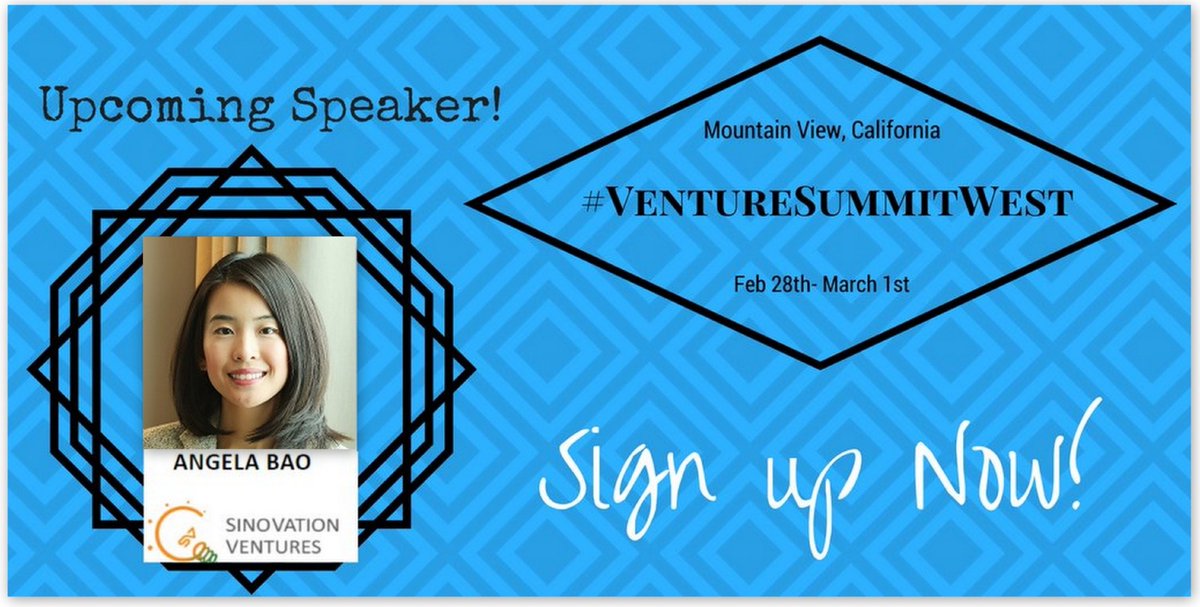 youngstartupven's tweet image. Over 60 #AwesomeSpeakers @ #VentureSummitWest! Including @AngelaBaoBeibei @sinovationvc You don’t want to miss this! bit.ly/2izPWey