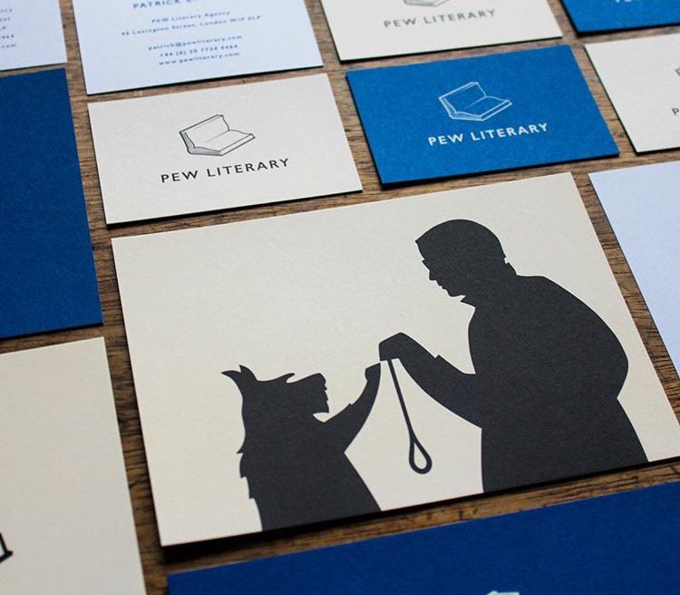 Our new identity for one (literary) man and his dog. <a href="/pew_literary/">PEW Literary</a>. #branding #identity #literaryagent #pewliterary #dogsindesign