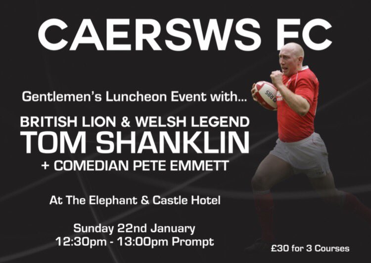 caerswsfc's tweet photo. Only 6 sleeps to go...

@TomShanklin @emmo99 @TheEleNewtown

#meal #speaker #comedian #auction #banter 🍻

For more info:
DM or 07799784749 https://t.co/w0Pa935E22